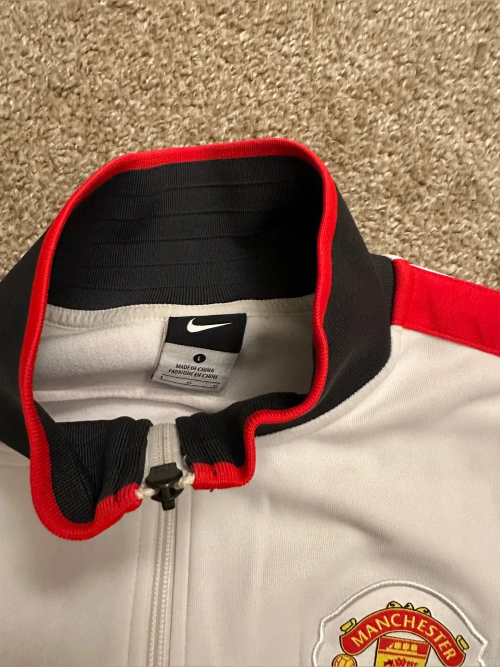 Nike N98 Manchester United soccer jacket white